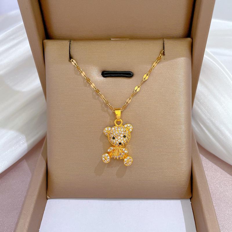 Geometric Popular Elements Luxury Banquet Wedding Necklace Women'S Versatile Clavicle Chain Titanium Steel