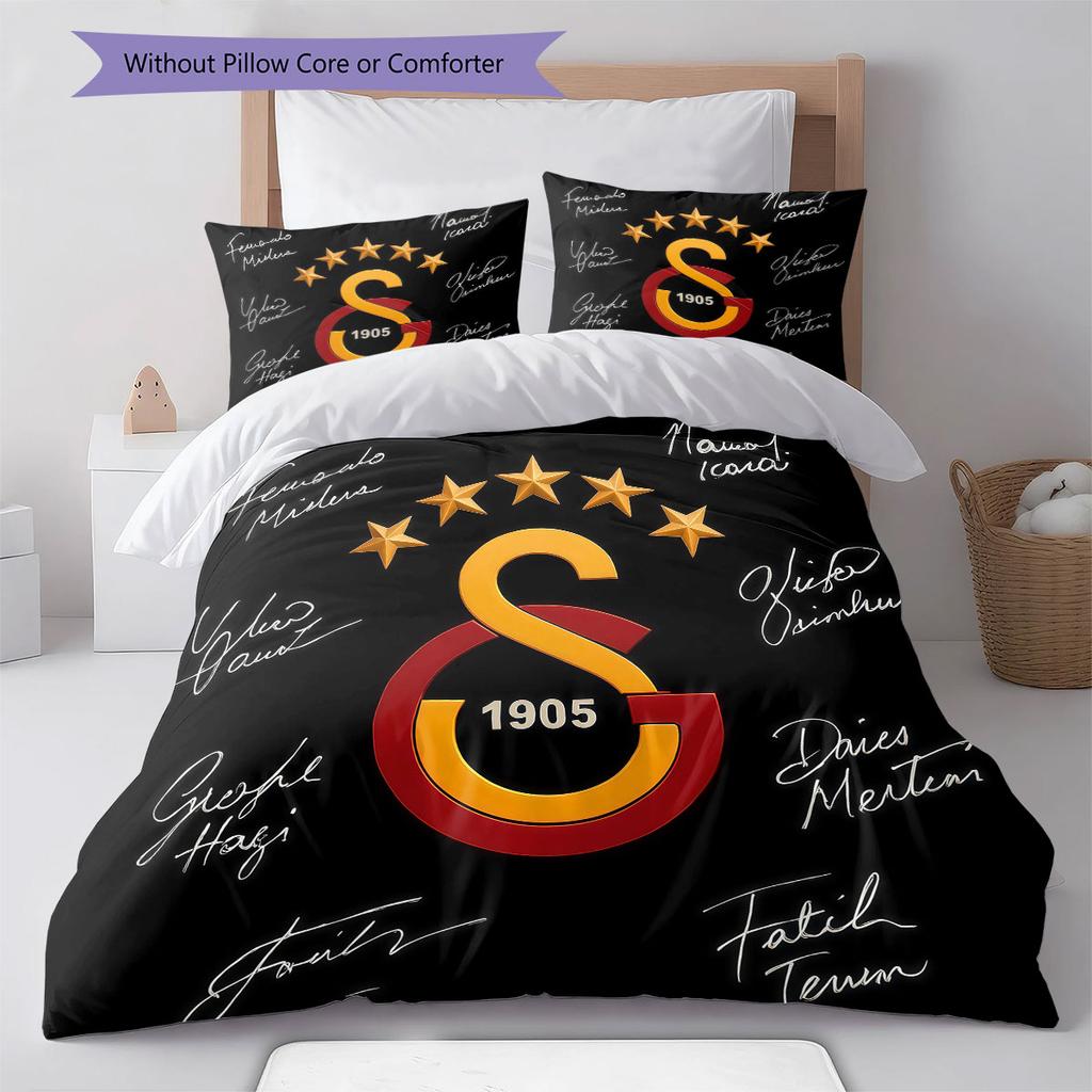 Galatasaray SK Players Pattern Bedding Home Decoration Birthday Gift ( 1 duvet cover + 2 pillowcase, without core),fan merchandise.