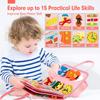 Montessori Busy Book Educational Toys For Toddler Portable Activity Travel Board Fine Motor Skills Early Education Learing Toys