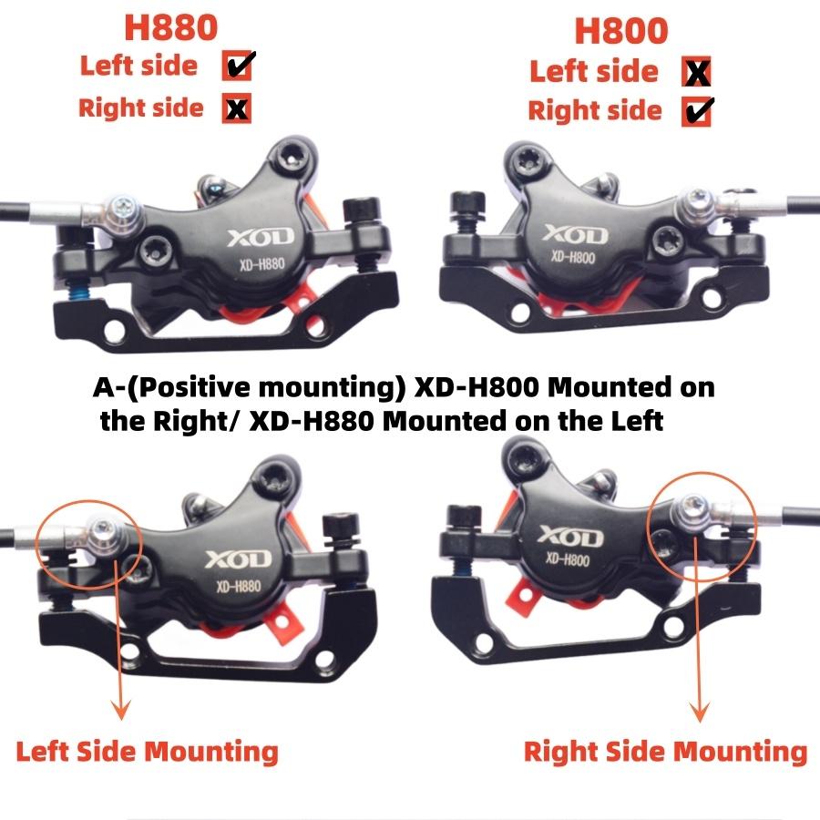 XOD Electric Bicycle Scooter Brakes XD-H800 / XD-H880 1350MM 2000MM Waterproof 2 Pin Cut Off Power Brake