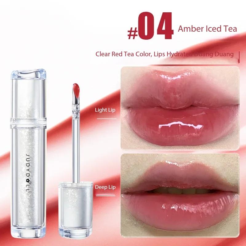 

Judydoll Lip Glaze Lip Plumber Clear Lipgloss Nutritious Long Lasting Vitamin Mirror Glow Hydrating Liquid Lipsitck 04