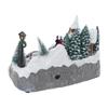 Christmas Snow House Figurine with Led Light Glowing Music Rotation for Home Bedroom Children Room Decoration