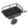 VEVOR Garden Utility Trailer, 10 Cu. Ft 227 Kg, ATV UTV Hauling Trailer, Tow Behind Poly Dump Cart with 16" Tires, Hand Pull or Foot Pedal