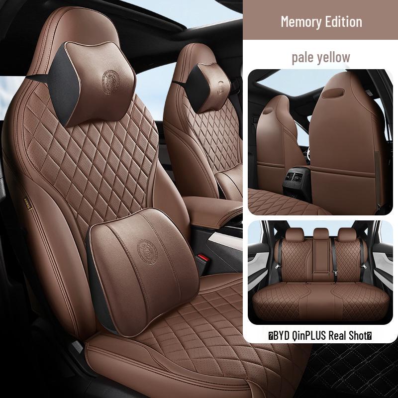 BYD Qin PLUS Sedan Leather Seat Cover: 5-Seat, All-Season, Full Coverage