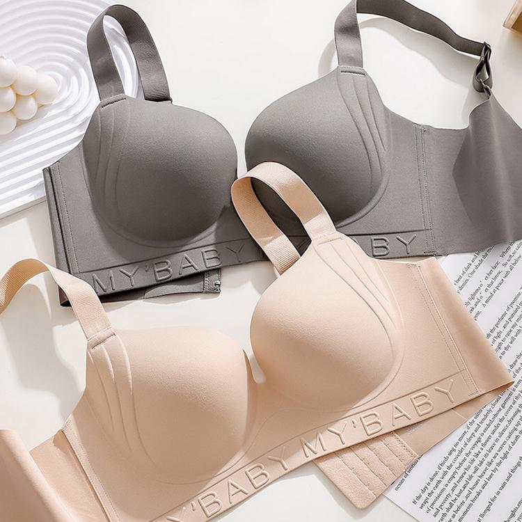 Large Size Bra for Women Breathable Thin Cup Bra Seamless Gathering Bra Anti Sagging Bra Push Up Bra