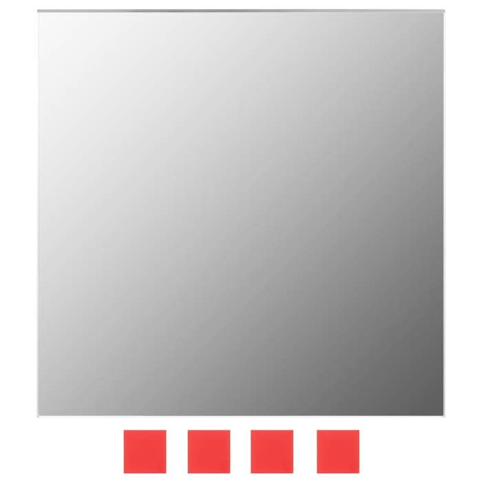 Maison Exclusive - Ensemble de miroirs muraux carrés 7 pcs Verre