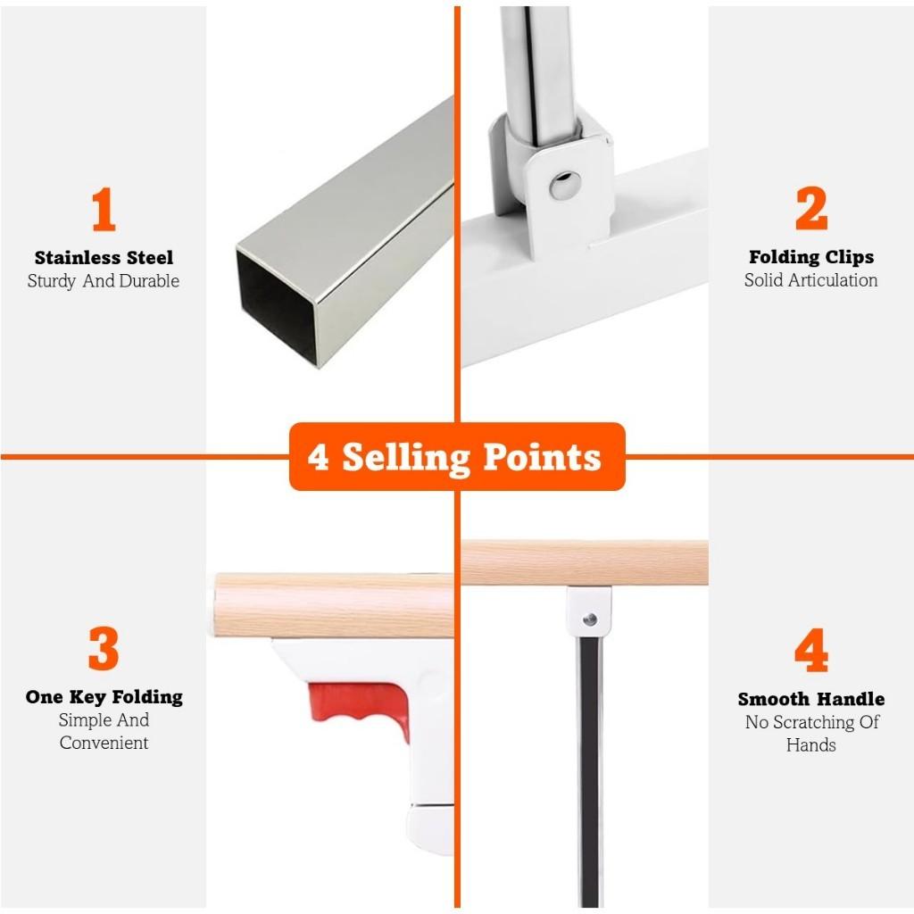 Household Foldable Bed Guardrail Safety Assist Handle Elderly Bedridden Pregnancy Bed Railing Guard Rails