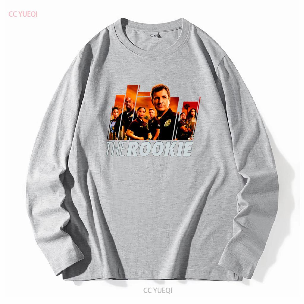 The Rookie Fanart Poster Klassisches T-Shirt lang- oder kurzärmlig Vintage Gewaschen Weich Mode Lässig Unisex Oberteil für den Alltag