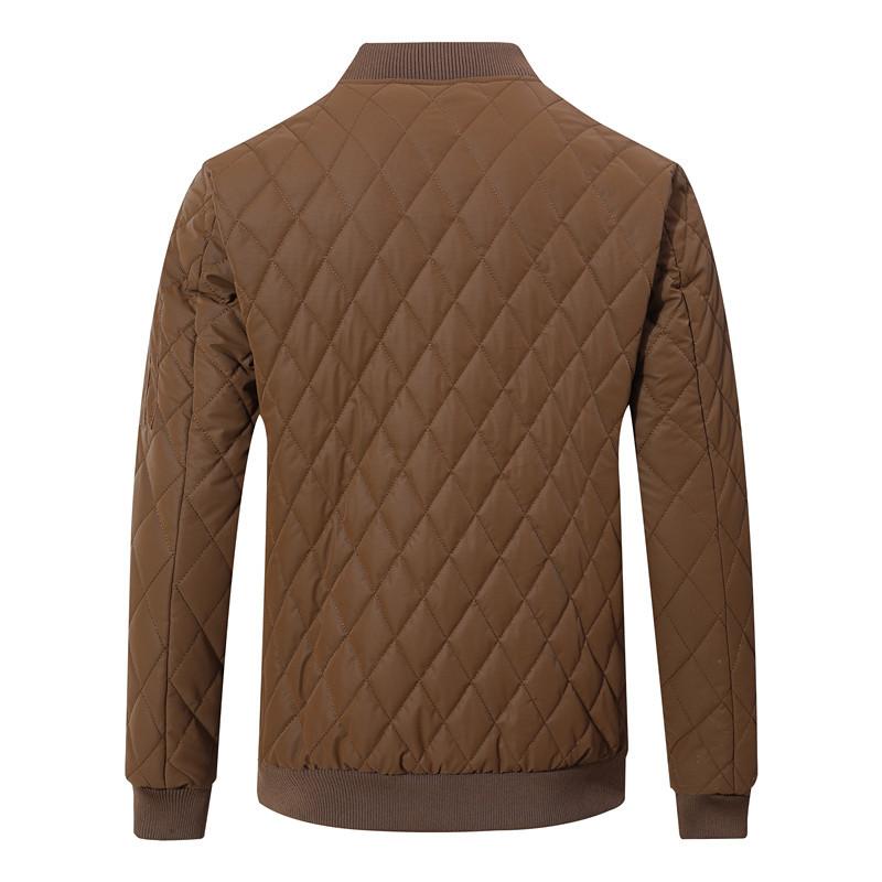 Men's autumn and winter new leather plaid fleece thickened warm leather jacket men's winter versatile leather jacket cotton jacket