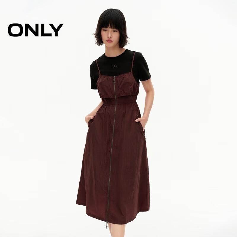 ONLY 2024 Spring Women s Short Sleeve & Suspender Dress Set M