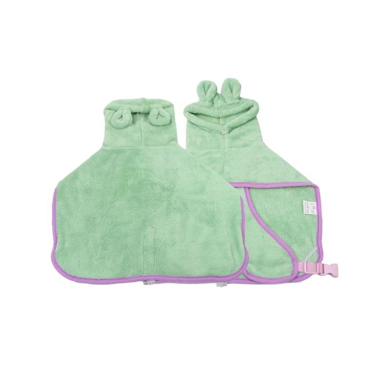

Coral Fleece Pet Bath Robe for Dogs Keep Pet Warm and Fast Dry Cat Bath Towel High Absorbent Dogs Bathrobe Pet Supplies XS