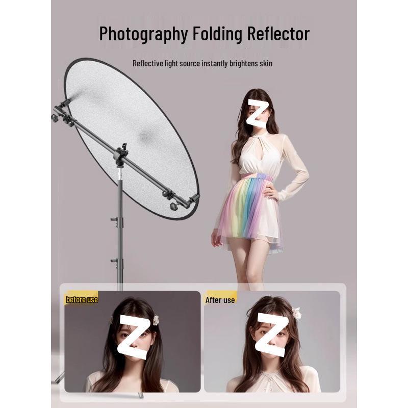 Adjustable Tripod with Folding Diffuser Board for Photography and Live Broadcast Lighting
