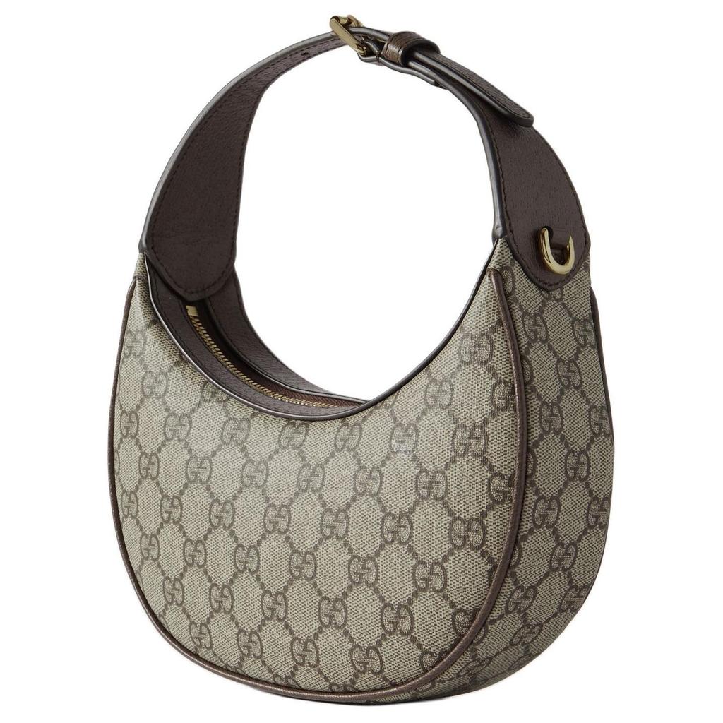 Gucci Ophidia GG Logo Vintage Chain Shoulder Strap Canvas With Leather Trim Mini Bag Women Shoulder Bag Beige Ebony 772308-K9GSG-8367