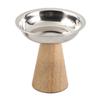 Fruit Bowl with Pedestal Base Stainless Steel for Dining Table, Parties, Hosts