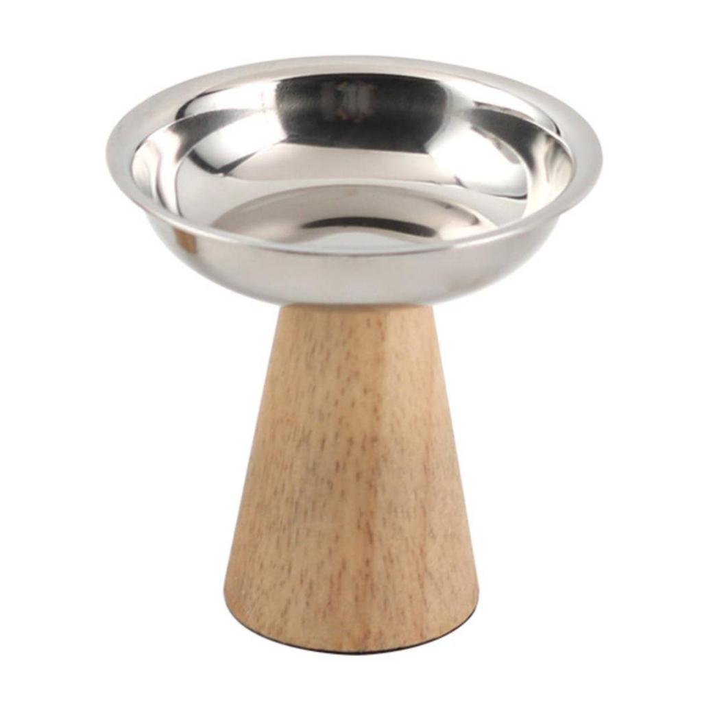 Fruit Bowl with Pedestal Base Stainless Steel for Dining Table, Parties, Hosts