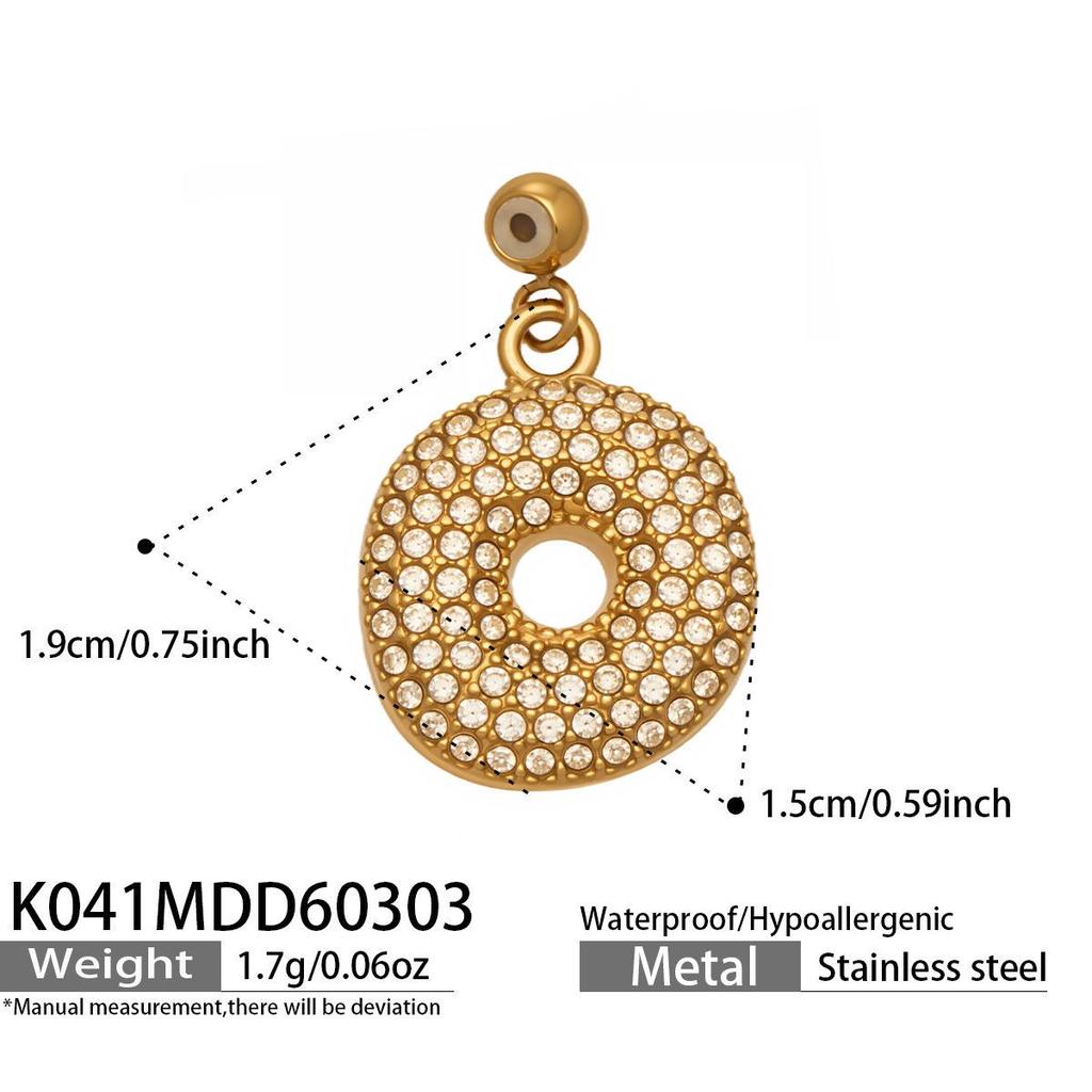 18K Gold-Plated Zircon Alphabet Pendant Necklace – Elegant European & American Style Jewelry