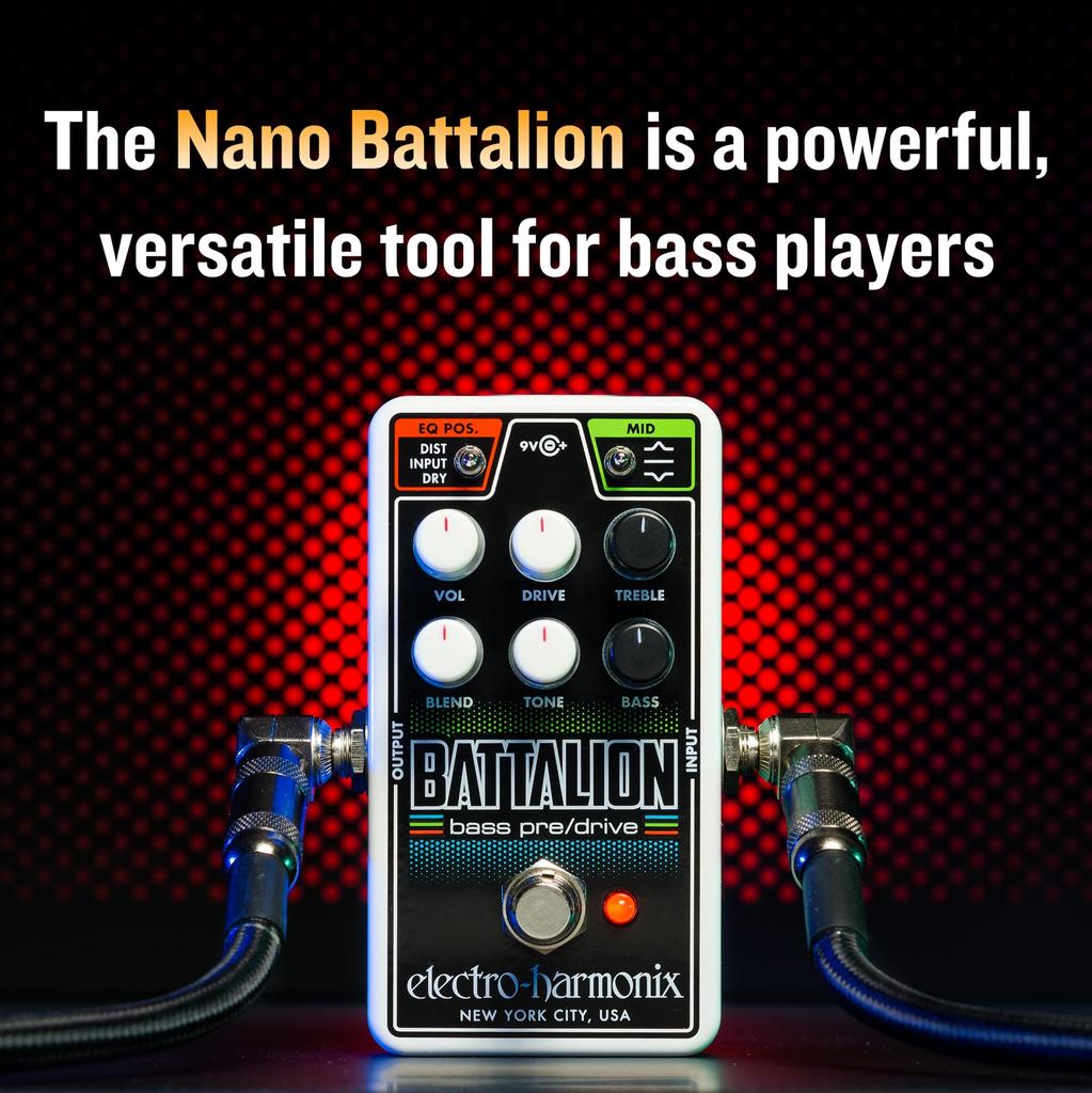 Nano Battalion Bass Preamp Overdrive Bass Effects ELECTRO-HARMONIX &