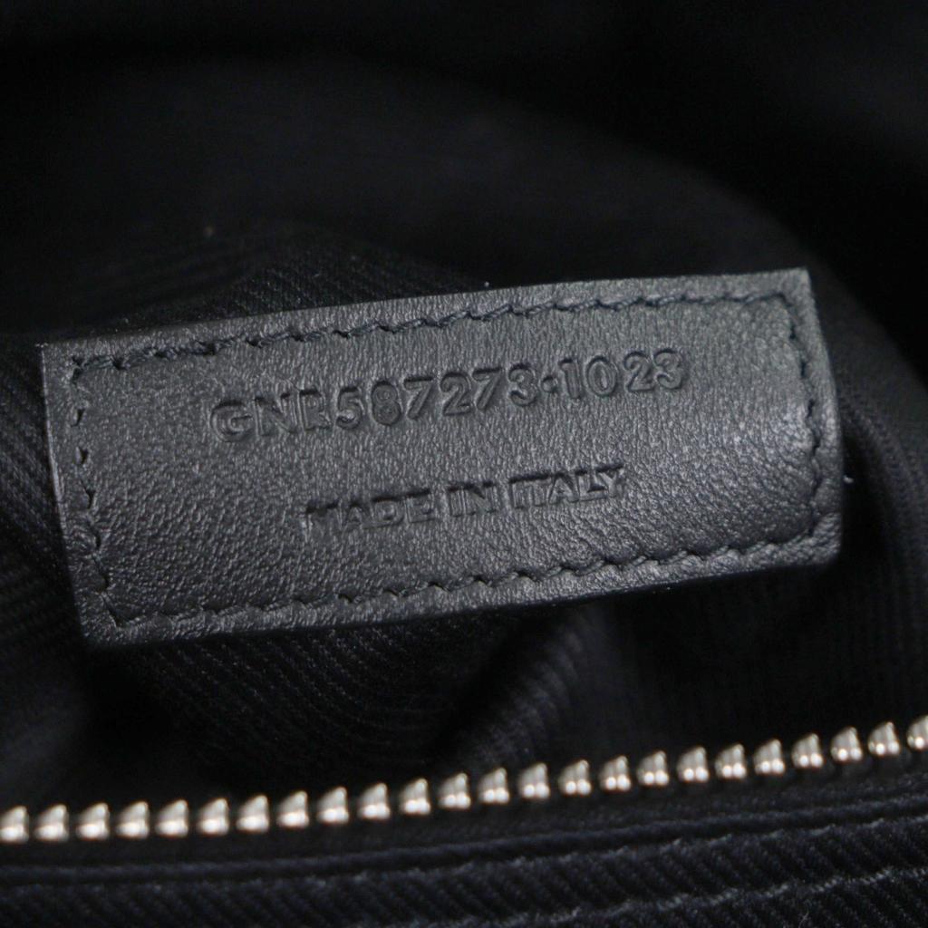 Great SAINT LAURENT PARIS Tote Bag Rib Gauche black leather mens 587273 Used