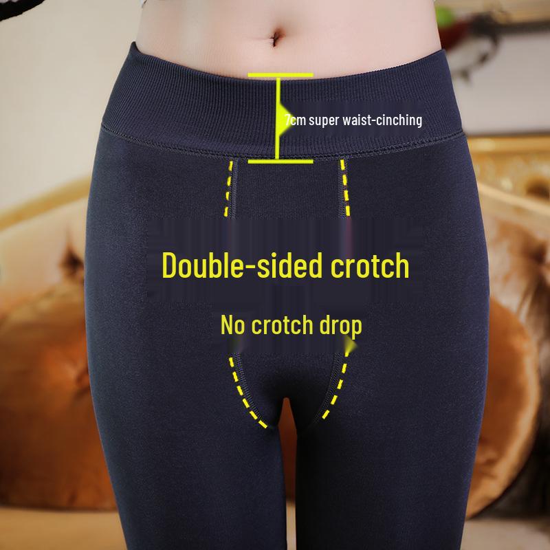Women's Velvet Thickened Leggings - Plus Size, Korean Style, Pearl Velvet, 200g Warmth for Autumn and Winter