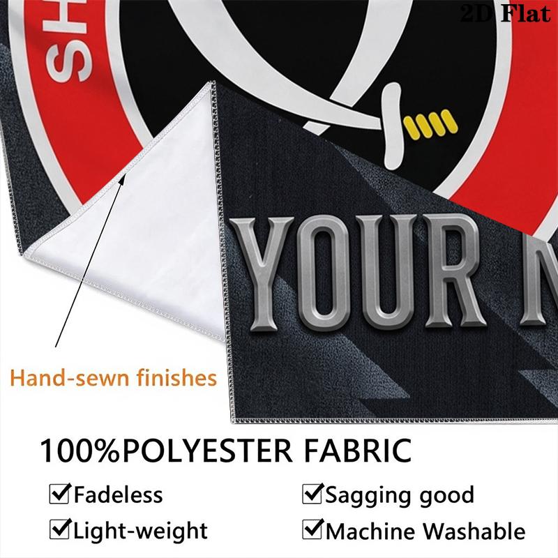 Custom Name Sheffield United FC Wall Tapestry Aesthetic Wall Hanging Printed Fabric Blanket Decorative Tapestries for Bedroom Living Room Home Decor