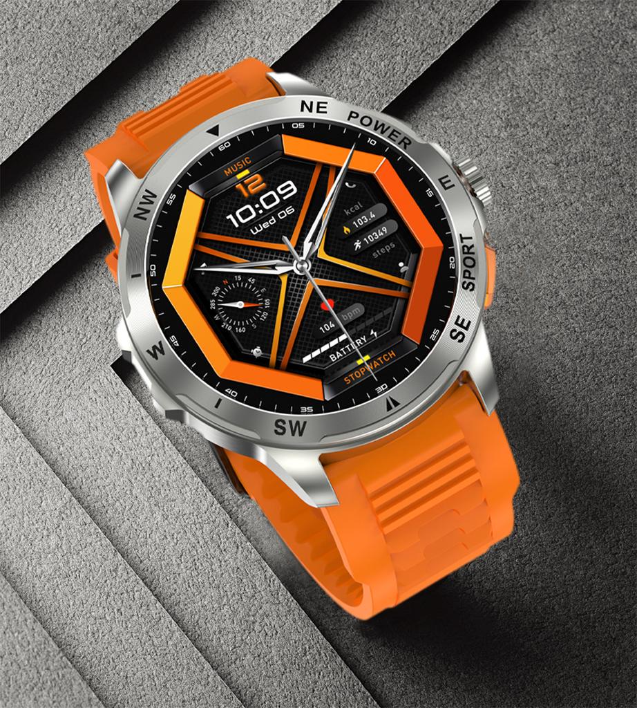 AK77 Smart Watch Men AMOLED Screen Bluetooth Call Music Voice Assistant  Health Monitoring Outdoor Sports Fitness Smartwatch