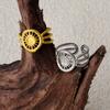 Round Oval Square Heart Blank Settings DIY Rhinestone Drip Oil Silver/Gold Color Stainless Steel Rings For Women Men Accessories