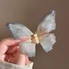1 Pair Women Hairpin Gauze Butterflies Decor Hair Clips Retro Style Non-slip Durable Hairpin Hair Accessories