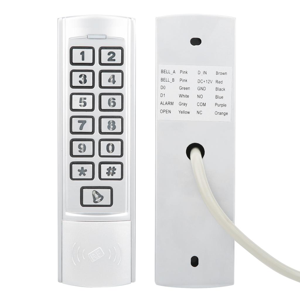 13,56MHz RFID Zutrittskontrolle Integrierte Maschine Metall Passwort Karte Hintergrundbeleuchtete Tastatur Wiegand26