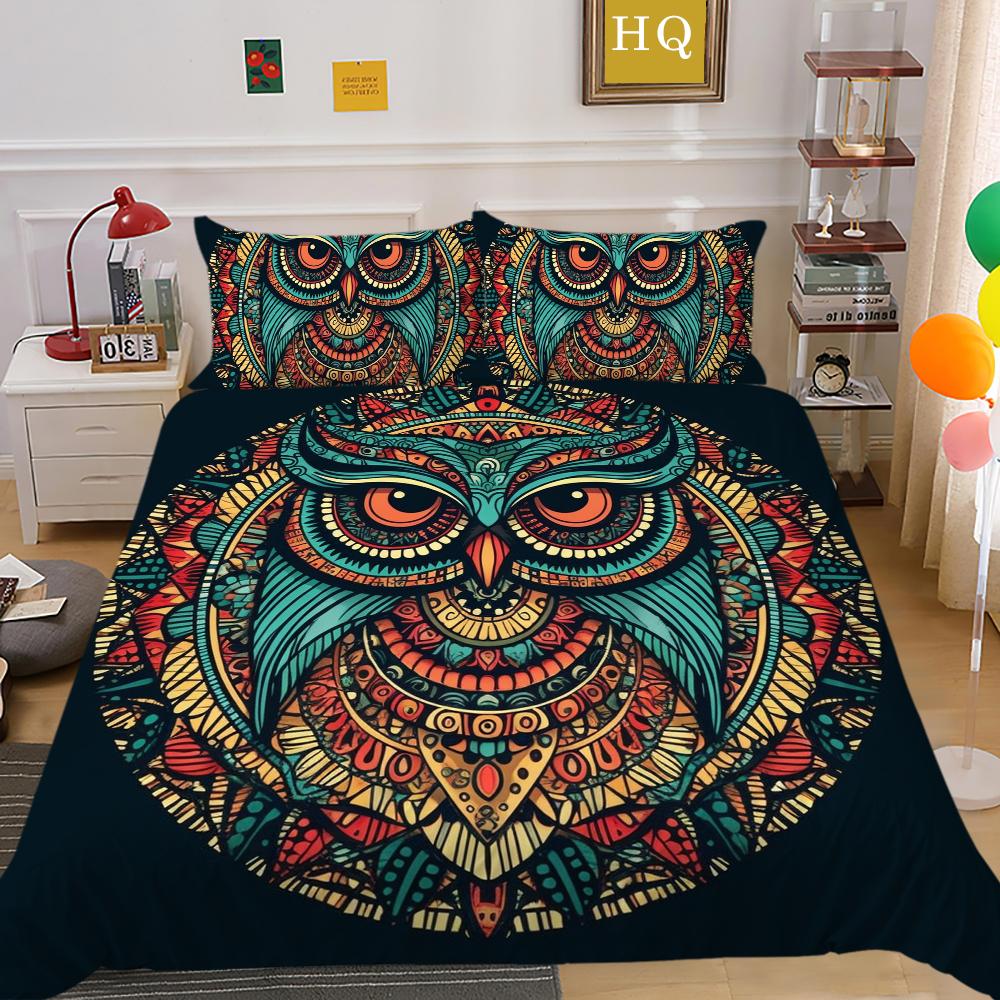 3D Datura Bedding Set Indian Style Duvet Cover 2/3pcs UK/US/AU/DE/UE Full Size Super Big Bed Room Washable Soft and Quick Drying Home Decoration