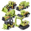 6Pcs/Set Educational Toys Alloy Plastic Engineering Truck Car Construction Model Vehicle Loader Tractor Excavator For Kid Gifts