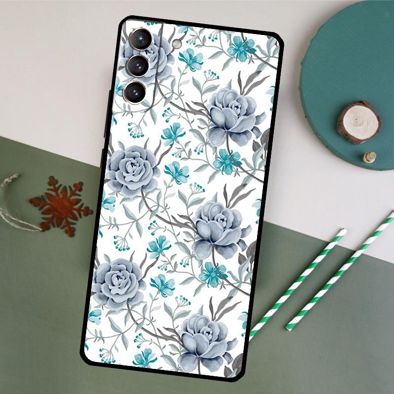 

Painting Flowers Nature Leaves Phone Case For Samsung Galaxy S26 S23 Ultra S20 S21 S22 S24 S25 Plus S10 S25 FE Back Cover Galaxy S22Ultra