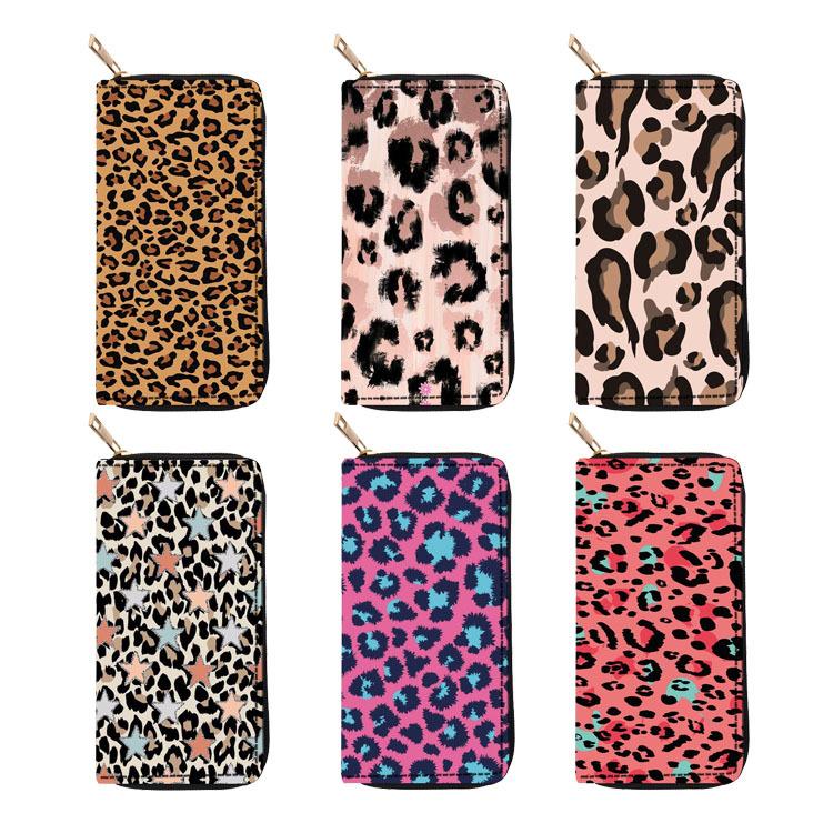 New Snake and Leopard Print Long Zipper Wallet, Clutch Bag.
