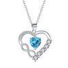 Infinity Heart Diamond Necklace for Women - European and American Style