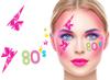 Stickers Crystals Face Decoration Disco 80s