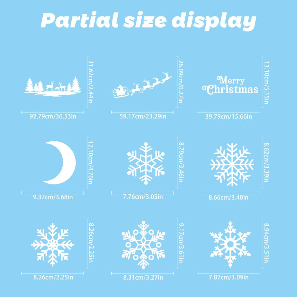 Neue Weihnachtsdekorationen Weihnachtsfensteraufkleber weiße Schneeflocken-Fensteraufkleber Fensterdekoration