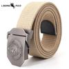 Cintura in Tela Spessa Allenamento all'Aperto Pantaloni Casual Fibbia in Lega Militare Cintura Resistente Unisex