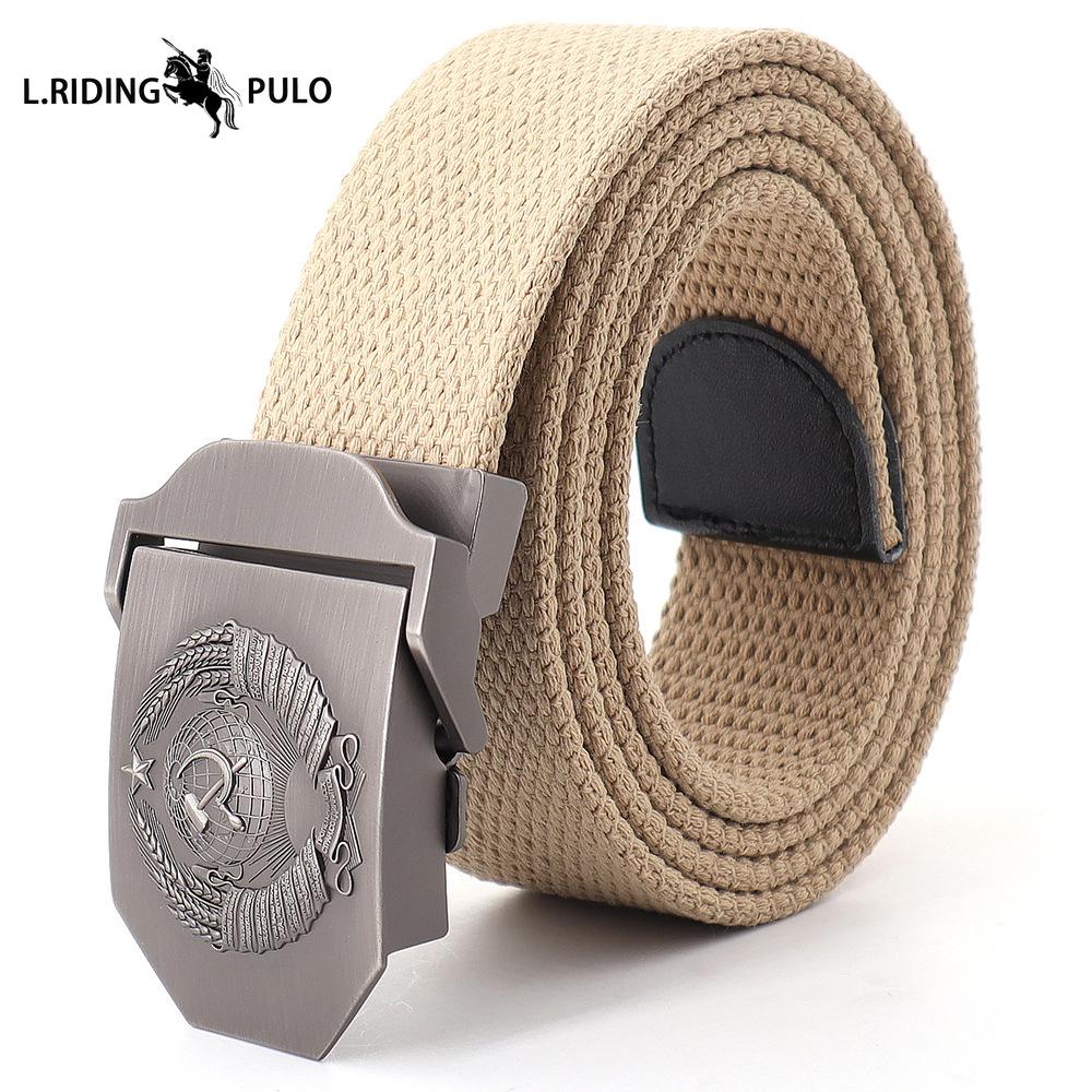 Cintura in Tela Spessa Allenamento all'Aperto Pantaloni Casual Fibbia in Lega Militare Cintura Resistente Unisex