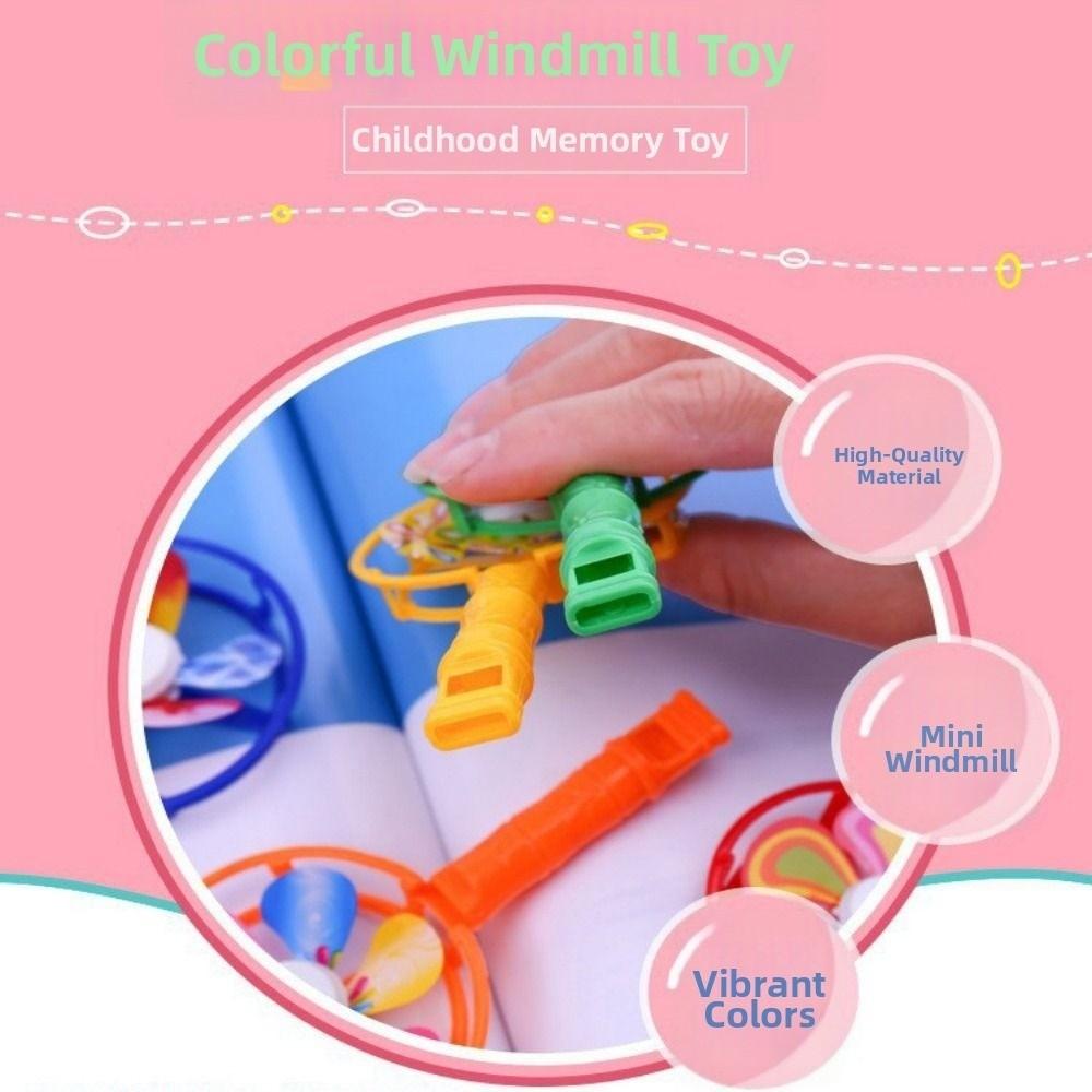 5pcs 117 * 62mm Kids Whistle Windmill Toy Stuffing Carnival Prizes Boys Girls Birthday Gifts
