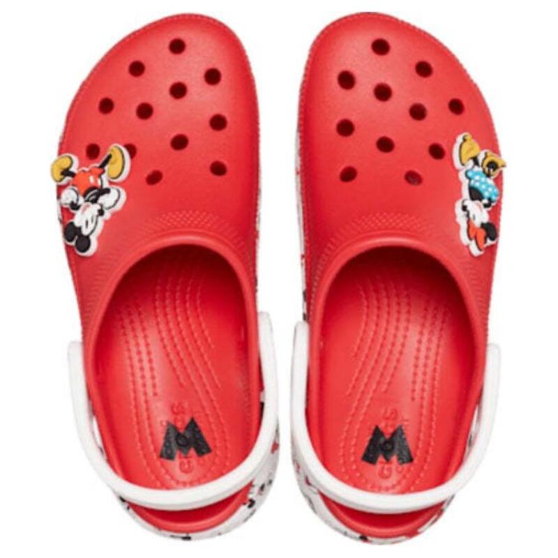 Crocs Mickey Comfortable and Versatile Hole Shoes Women’s Red