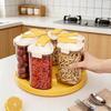 Rotatable Compartment Grain Storage Container, Detachable Airtight Moisture-Proof Food Jars for Kitchen