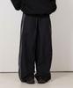 BOUNDARY Side Color Block Tape Nylon Track Pants [Black]