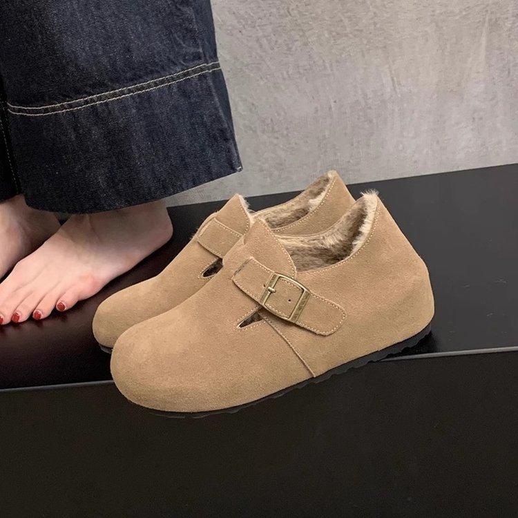 Women's Large Size Soft Sole Winter Warm Fur One Snow Boots Padded Lined Ankle Boots Anti-slip Hiking Casual Sports Cotton Boots