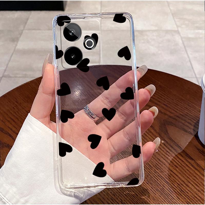 Phone Case For Realme GT 7 7T GT7 Pro 5G Casing Clear TPU Soft Silicone Case Luxury Cute Love Heart Rabbit Funny Back Cover