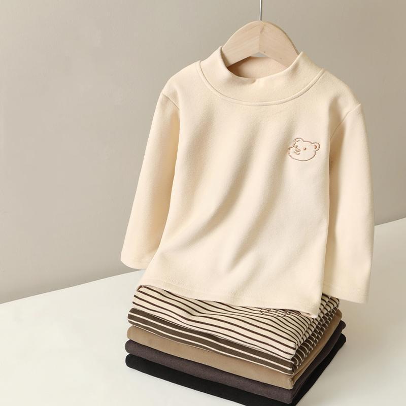 New Spring Autumn Baby Clothes Children Boys Bear Striped Long Sleeved T-Shirt Toddler Girls Clothing Infant Costume Kids Sportswear