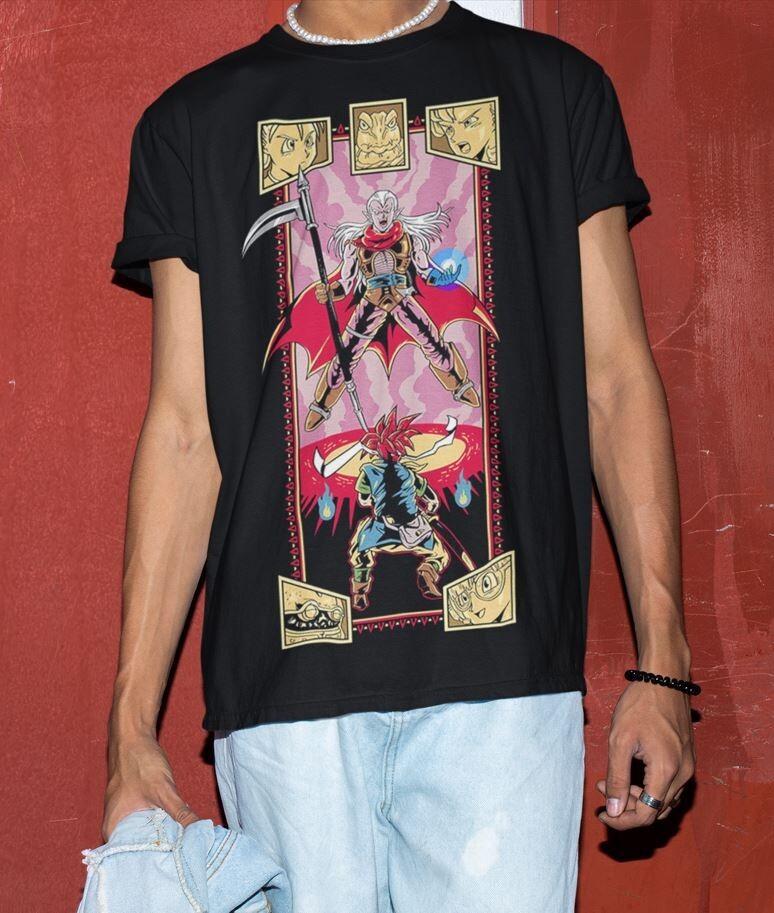 

Chrono Trigger Logo Men s White T-shirt Size S-5XL 4XL