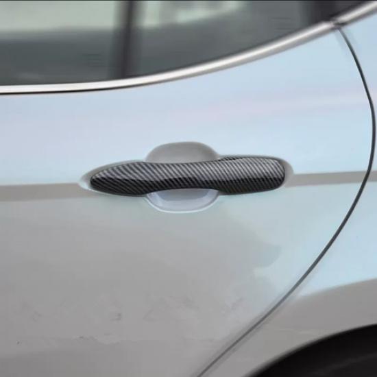 Carbon Fiber Car Door Handles Cover Trim 4pcs For Toyota Camry 2018-2026