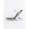 2026 Neue Modische Vielseitige Transparente Ein-Riemen-Sandalen Französische Offene Zehenpartie Kristallabsatz Mode-Sandalen LFD-9930-1