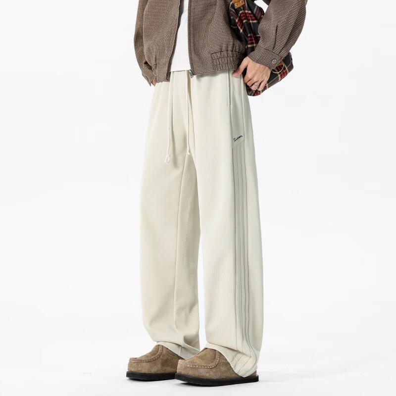 Men's Loose Fit Wide-Leg Knit Sweatpants