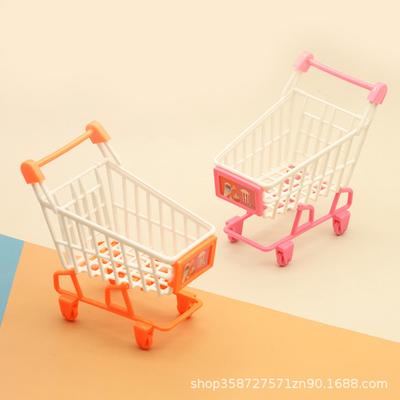 Doullhouse Doll House Simulation Mini Supermarket Shopping Cart Miniature Scene Accessories Model Small Ornament Toy