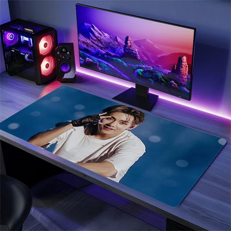 V Mouse Pad, Large Gaming Desk Mat, Non-slip XXL Mousepad for Laptop & Tablet, Mini PC Playmat with Stitched Edges